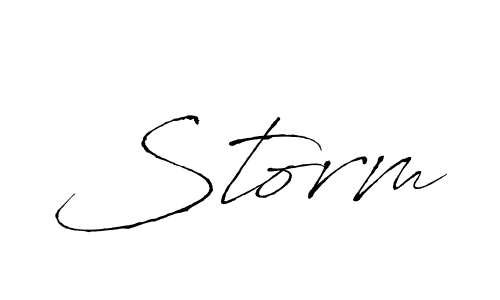 Make a beautiful signature design for name Storm. With this signature (Antro_Vectra) style, you can create a handwritten signature for free. Storm signature style 6 images and pictures png