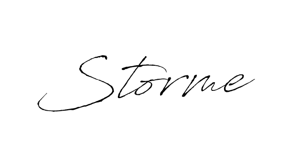 Use a signature maker to create a handwritten signature online. With this signature software, you can design (Antro_Vectra) your own signature for name Storme. Storme signature style 6 images and pictures png