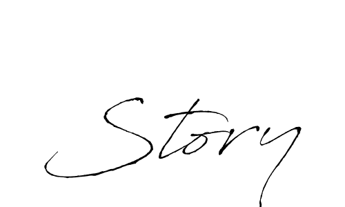 Design your own signature with our free online signature maker. With this signature software, you can create a handwritten (Antro_Vectra) signature for name Story. Story signature style 6 images and pictures png