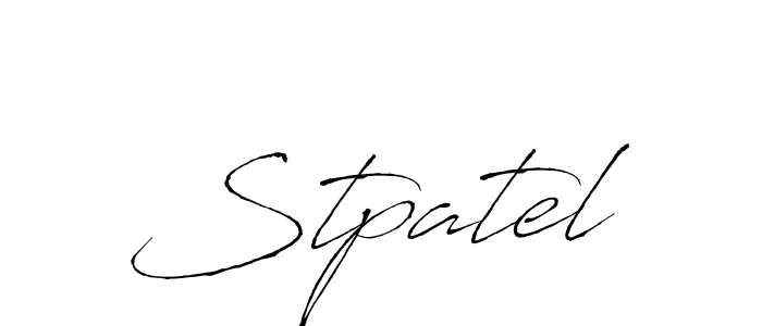 Design your own signature with our free online signature maker. With this signature software, you can create a handwritten (Antro_Vectra) signature for name Stpatel. Stpatel signature style 6 images and pictures png