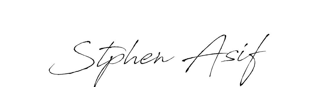 Design your own signature with our free online signature maker. With this signature software, you can create a handwritten (Antro_Vectra) signature for name Stphen Asif. Stphen Asif signature style 6 images and pictures png