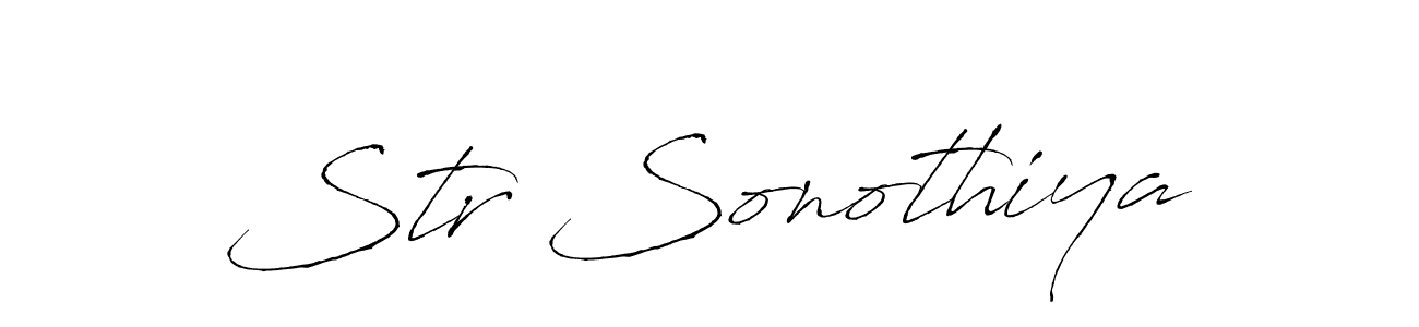 Make a beautiful signature design for name Str Sonothiya. With this signature (Antro_Vectra) style, you can create a handwritten signature for free. Str Sonothiya signature style 6 images and pictures png