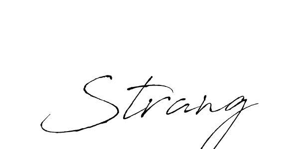 Make a beautiful signature design for name Strang. With this signature (Antro_Vectra) style, you can create a handwritten signature for free. Strang signature style 6 images and pictures png