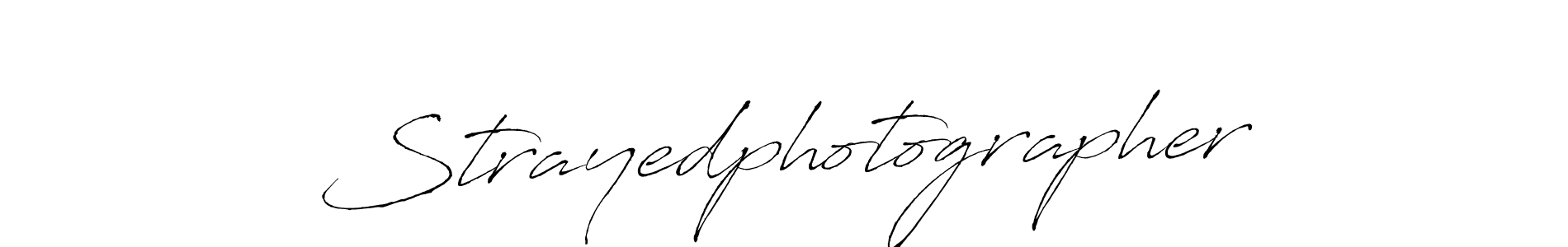 Design your own signature with our free online signature maker. With this signature software, you can create a handwritten (Antro_Vectra) signature for name Strayedphotographer. Strayedphotographer signature style 6 images and pictures png