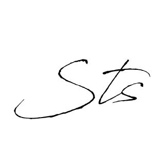 How to make Sts signature? Antro_Vectra is a professional autograph style. Create handwritten signature for Sts name. Sts signature style 6 images and pictures png