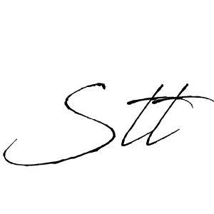 This is the best signature style for the Stt name. Also you like these signature font (Antro_Vectra). Mix name signature. Stt signature style 6 images and pictures png