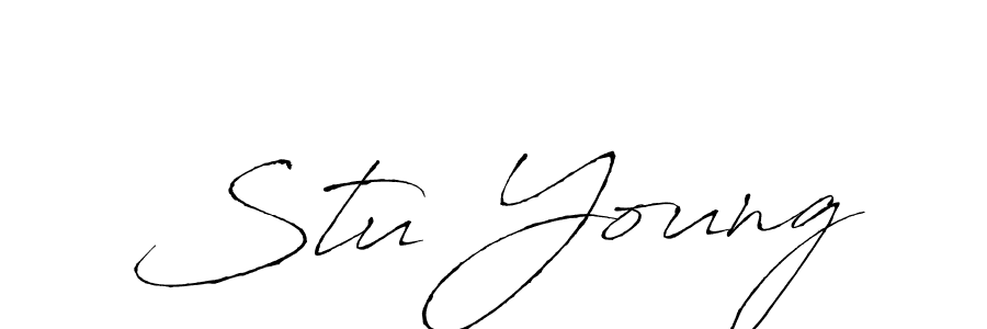 Use a signature maker to create a handwritten signature online. With this signature software, you can design (Antro_Vectra) your own signature for name Stu Young. Stu Young signature style 6 images and pictures png