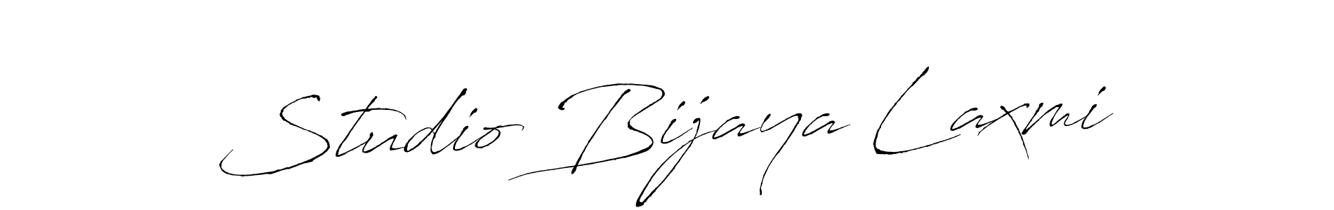 How to make Studio Bijaya Laxmi name signature. Use Antro_Vectra style for creating short signs online. This is the latest handwritten sign. Studio Bijaya Laxmi signature style 6 images and pictures png