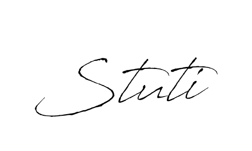 Design your own signature with our free online signature maker. With this signature software, you can create a handwritten (Antro_Vectra) signature for name Stuti. Stuti signature style 6 images and pictures png