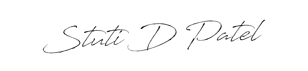 Create a beautiful signature design for name Stuti D Patel. With this signature (Antro_Vectra) fonts, you can make a handwritten signature for free. Stuti D Patel signature style 6 images and pictures png