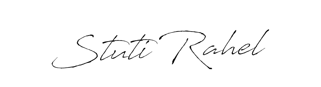 Antro_Vectra is a professional signature style that is perfect for those who want to add a touch of class to their signature. It is also a great choice for those who want to make their signature more unique. Get Stuti Rahel name to fancy signature for free. Stuti Rahel signature style 6 images and pictures png