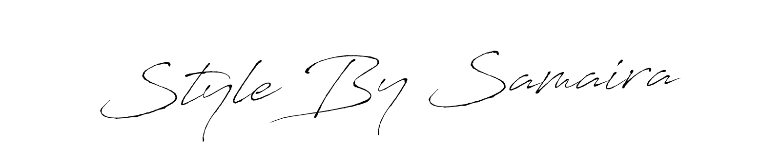 Use a signature maker to create a handwritten signature online. With this signature software, you can design (Antro_Vectra) your own signature for name Style By Samaira. Style By Samaira signature style 6 images and pictures png