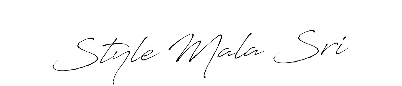Use a signature maker to create a handwritten signature online. With this signature software, you can design (Antro_Vectra) your own signature for name Style Mala Sri. Style Mala Sri signature style 6 images and pictures png