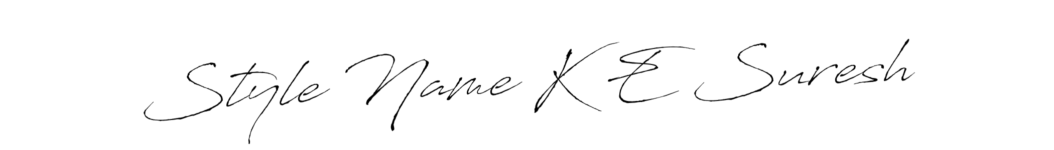 How to make Style Name K E Suresh name signature. Use Antro_Vectra style for creating short signs online. This is the latest handwritten sign. Style Name K E Suresh signature style 6 images and pictures png