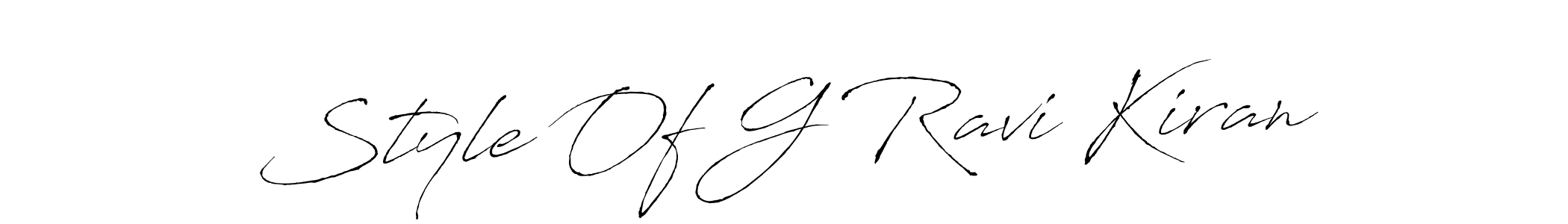 The best way (Antro_Vectra) to make a short signature is to pick only two or three words in your name. The name Style Of G Ravi Kiran include a total of six letters. For converting this name. Style Of G Ravi Kiran signature style 6 images and pictures png