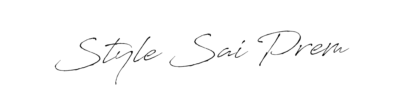 Style Sai Prem stylish signature style. Best Handwritten Sign (Antro_Vectra) for my name. Handwritten Signature Collection Ideas for my name Style Sai Prem. Style Sai Prem signature style 6 images and pictures png