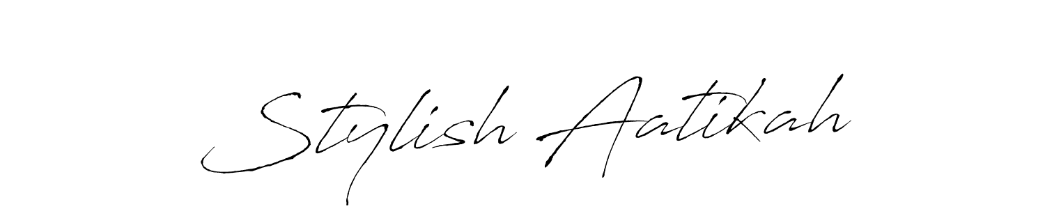Antro_Vectra is a professional signature style that is perfect for those who want to add a touch of class to their signature. It is also a great choice for those who want to make their signature more unique. Get Stylish Aatikah name to fancy signature for free. Stylish Aatikah signature style 6 images and pictures png