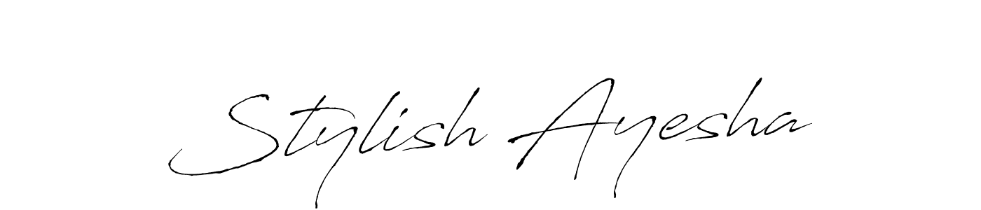 It looks lik you need a new signature style for name Stylish Ayesha. Design unique handwritten (Antro_Vectra) signature with our free signature maker in just a few clicks. Stylish Ayesha signature style 6 images and pictures png