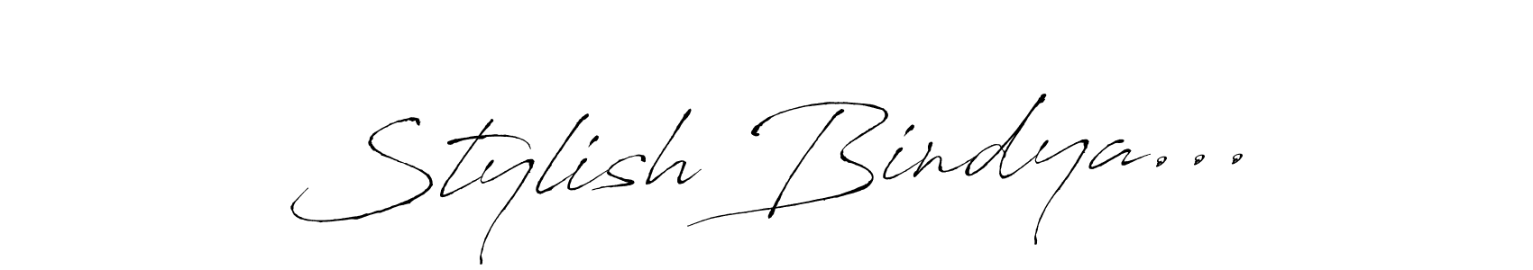 Use a signature maker to create a handwritten signature online. With this signature software, you can design (Antro_Vectra) your own signature for name Stylish Bindya.... Stylish Bindya... signature style 6 images and pictures png