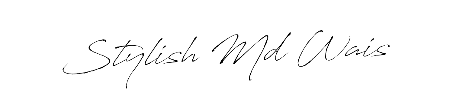 Antro_Vectra is a professional signature style that is perfect for those who want to add a touch of class to their signature. It is also a great choice for those who want to make their signature more unique. Get Stylish Md Wais name to fancy signature for free. Stylish Md Wais signature style 6 images and pictures png