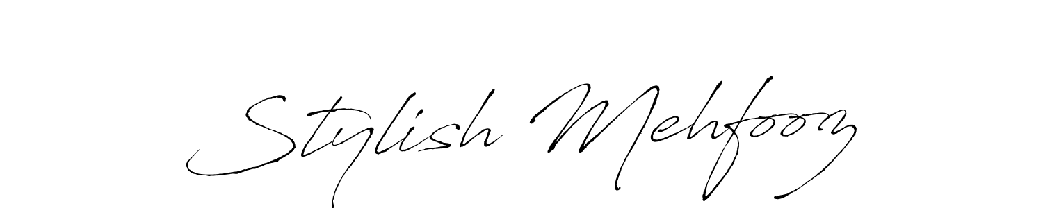 Also we have Stylish Mehfooz name is the best signature style. Create professional handwritten signature collection using Antro_Vectra autograph style. Stylish Mehfooz signature style 6 images and pictures png