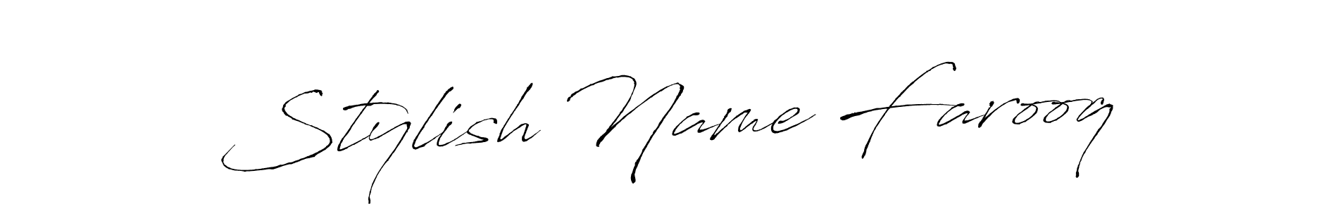 How to make Stylish Name Farooq signature? Antro_Vectra is a professional autograph style. Create handwritten signature for Stylish Name Farooq name. Stylish Name Farooq signature style 6 images and pictures png