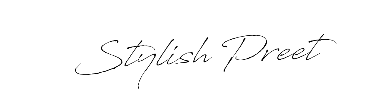Use a signature maker to create a handwritten signature online. With this signature software, you can design (Antro_Vectra) your own signature for name Stylish Preet. Stylish Preet signature style 6 images and pictures png
