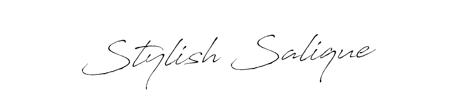 Antro_Vectra is a professional signature style that is perfect for those who want to add a touch of class to their signature. It is also a great choice for those who want to make their signature more unique. Get Stylish Salique name to fancy signature for free. Stylish Salique signature style 6 images and pictures png