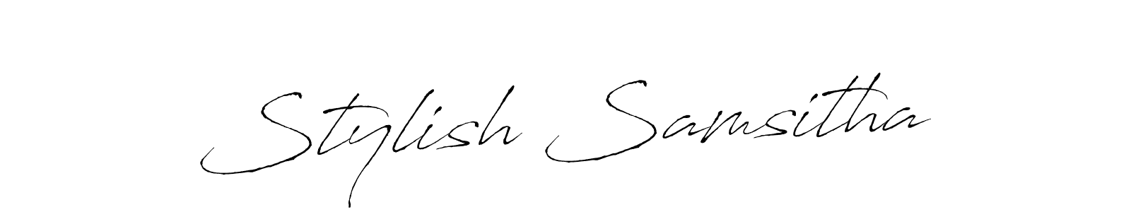 See photos of Stylish Samsitha official signature by Spectra . Check more albums & portfolios. Read reviews & check more about Antro_Vectra font. Stylish Samsitha signature style 6 images and pictures png