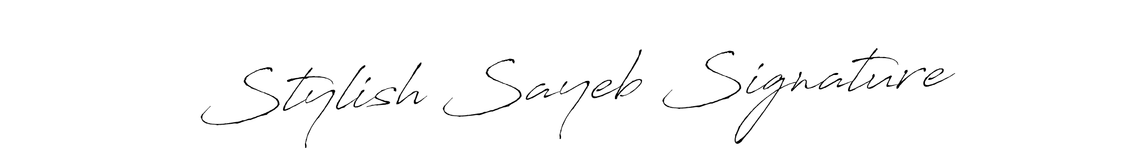 Also You can easily find your signature by using the search form. We will create Stylish Sayeb Signature name handwritten signature images for you free of cost using Antro_Vectra sign style. Stylish Sayeb Signature signature style 6 images and pictures png
