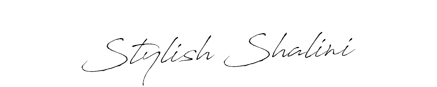 Create a beautiful signature design for name Stylish Shalini. With this signature (Antro_Vectra) fonts, you can make a handwritten signature for free. Stylish Shalini signature style 6 images and pictures png