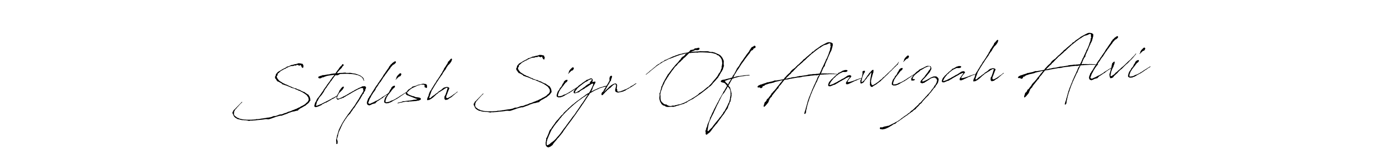 Use a signature maker to create a handwritten signature online. With this signature software, you can design (Antro_Vectra) your own signature for name Stylish Sign Of Aawizah Alvi. Stylish Sign Of Aawizah Alvi signature style 6 images and pictures png