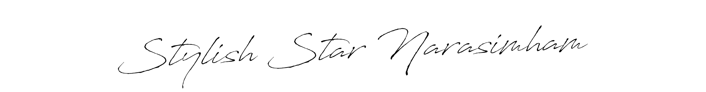 Stylish Star Narasimham stylish signature style. Best Handwritten Sign (Antro_Vectra) for my name. Handwritten Signature Collection Ideas for my name Stylish Star Narasimham. Stylish Star Narasimham signature style 6 images and pictures png