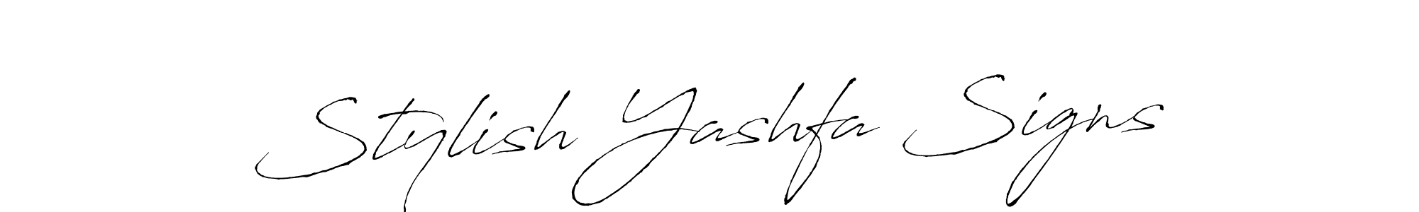 How to make Stylish Yashfa Signs signature? Antro_Vectra is a professional autograph style. Create handwritten signature for Stylish Yashfa Signs name. Stylish Yashfa Signs signature style 6 images and pictures png