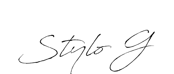 if you are searching for the best signature style for your name Stylo G. so please give up your signature search. here we have designed multiple signature styles  using Antro_Vectra. Stylo G signature style 6 images and pictures png