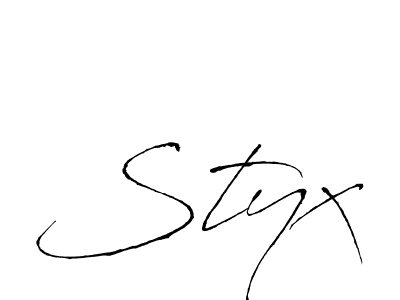 Make a beautiful signature design for name Styx. With this signature (Antro_Vectra) style, you can create a handwritten signature for free. Styx signature style 6 images and pictures png