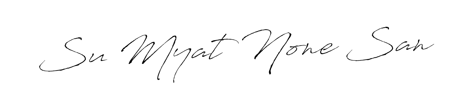 How to make Su Myat None San signature? Antro_Vectra is a professional autograph style. Create handwritten signature for Su Myat None San name. Su Myat None San signature style 6 images and pictures png