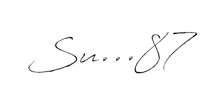 Make a beautiful signature design for name Su...87. With this signature (Antro_Vectra) style, you can create a handwritten signature for free. Su...87 signature style 6 images and pictures png