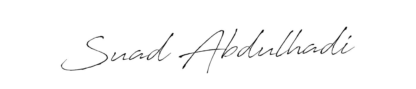 This is the best signature style for the Suad Abdulhadi name. Also you like these signature font (Antro_Vectra). Mix name signature. Suad Abdulhadi signature style 6 images and pictures png