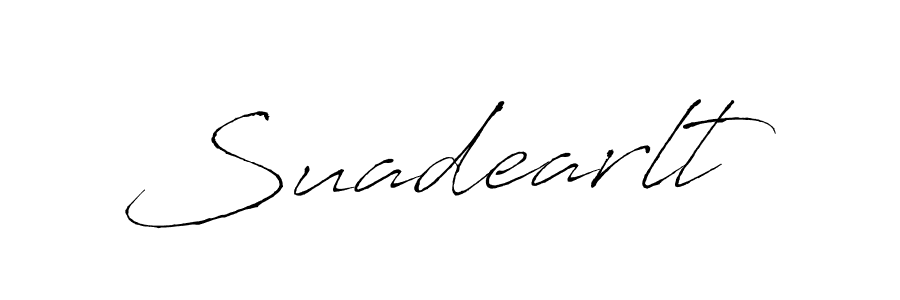 The best way (Antro_Vectra) to make a short signature is to pick only two or three words in your name. The name Suadearlt include a total of six letters. For converting this name. Suadearlt signature style 6 images and pictures png