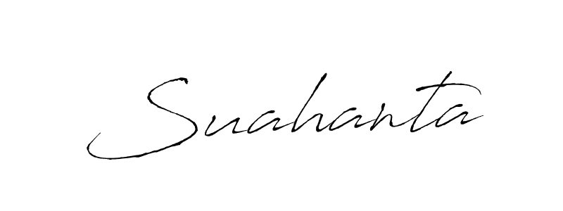 How to make Suahanta signature? Antro_Vectra is a professional autograph style. Create handwritten signature for Suahanta name. Suahanta signature style 6 images and pictures png