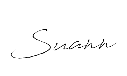 Design your own signature with our free online signature maker. With this signature software, you can create a handwritten (Antro_Vectra) signature for name Suann. Suann signature style 6 images and pictures png