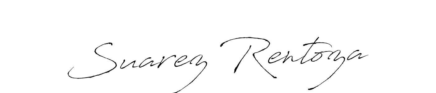 Create a beautiful signature design for name Suarez Rentoza. With this signature (Antro_Vectra) fonts, you can make a handwritten signature for free. Suarez Rentoza signature style 6 images and pictures png