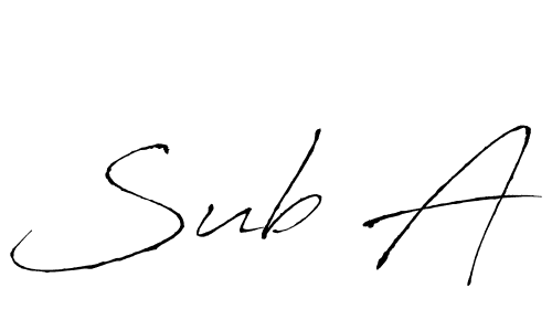 How to make Sub A name signature. Use Antro_Vectra style for creating short signs online. This is the latest handwritten sign. Sub A signature style 6 images and pictures png