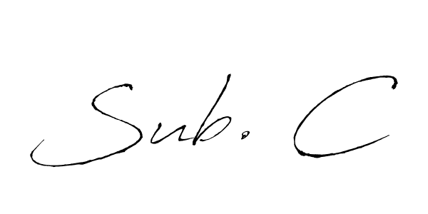 Design your own signature with our free online signature maker. With this signature software, you can create a handwritten (Antro_Vectra) signature for name Sub. C. Sub. C signature style 6 images and pictures png