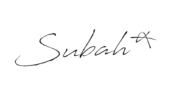 How to make Subah* name signature. Use Antro_Vectra style for creating short signs online. This is the latest handwritten sign. Subah* signature style 6 images and pictures png