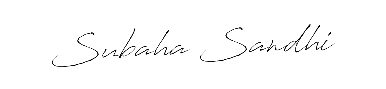 if you are searching for the best signature style for your name Subaha Sandhi. so please give up your signature search. here we have designed multiple signature styles  using Antro_Vectra. Subaha Sandhi signature style 6 images and pictures png