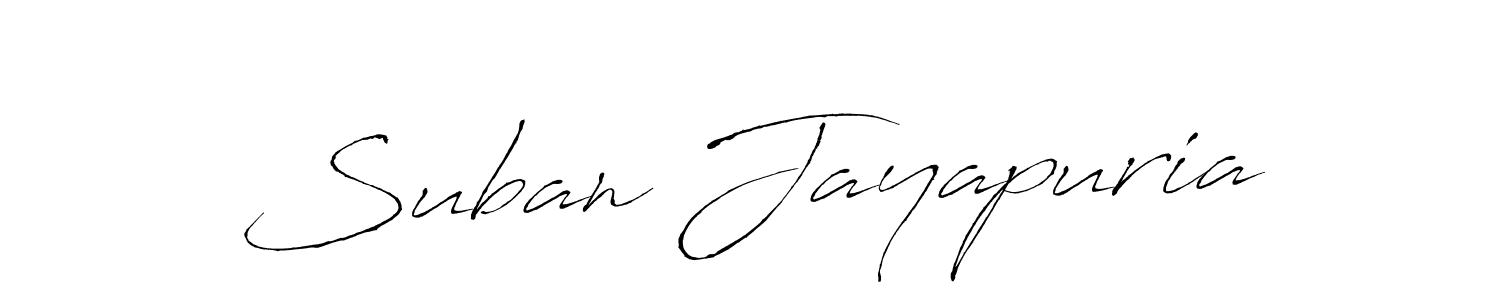 Use a signature maker to create a handwritten signature online. With this signature software, you can design (Antro_Vectra) your own signature for name Suban Jayapuria. Suban Jayapuria signature style 6 images and pictures png