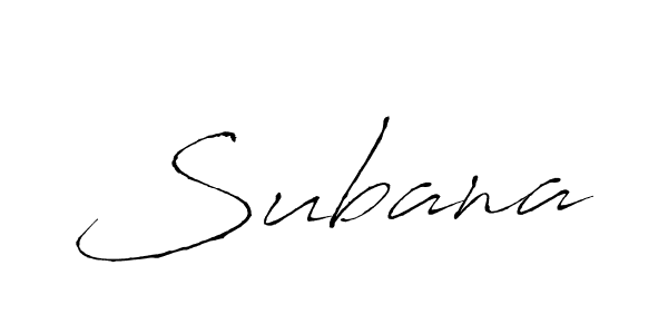 Design your own signature with our free online signature maker. With this signature software, you can create a handwritten (Antro_Vectra) signature for name Subana. Subana signature style 6 images and pictures png