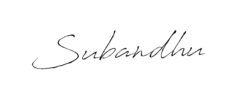 How to make Subandhu signature? Antro_Vectra is a professional autograph style. Create handwritten signature for Subandhu name. Subandhu signature style 6 images and pictures png